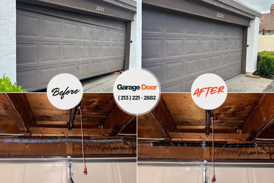 Before and after: garage door repair 55110